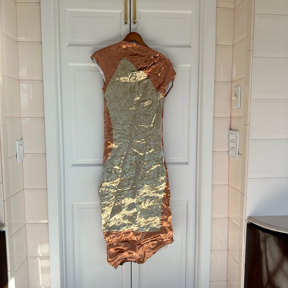Proenza Schouler Assymetric Metallic Dress - Picture 2 of 15